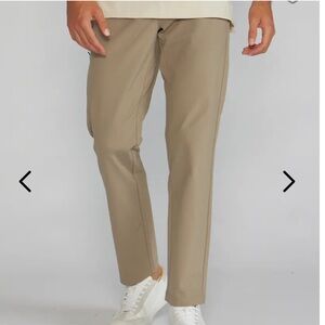 Bylt Men’s Office Slim Fit Everyday Pant 2.0 Stretch Knit Pants In Taupe Size 34